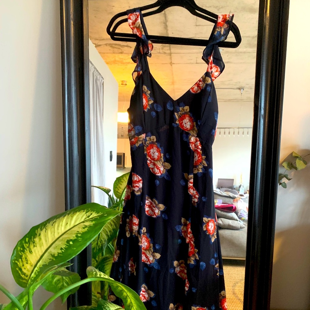 NWT Navy blue dress with flowers